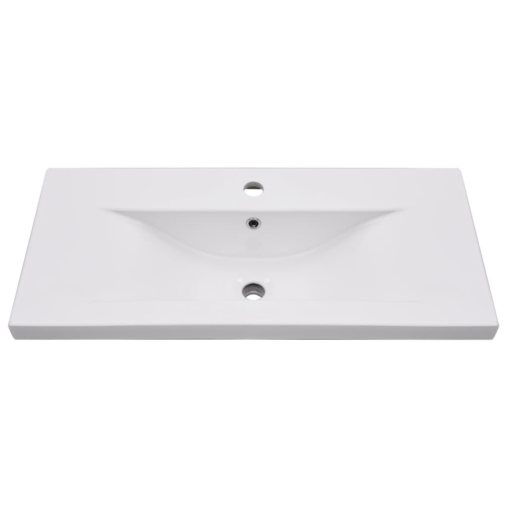 Vidaxl gebaut -in -Wasch Tabelle 81x39.5x18,5 cm Keramik Weiß
