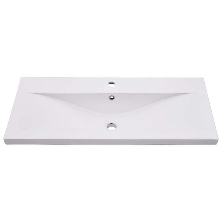 Vidaxl gebaut -in -Wasch Tabelle 91x39.5x18,5 cm Keramik Weiß