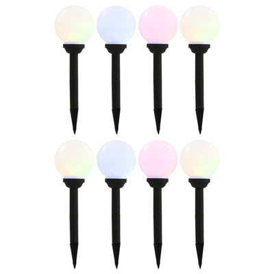 VIDAXL Solarlampen 8 ST LED ca. 15 cm RGB