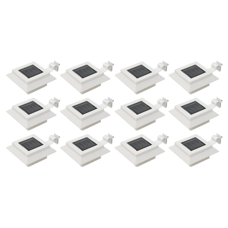 Vidaxl Solarlampen 12 St. LED Square 12 cm Weiß