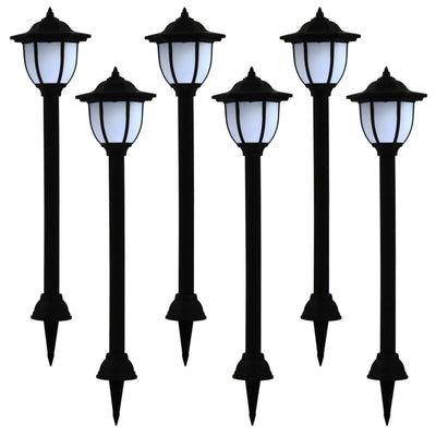 Vidaxl Solarlampen 6 ST LED Schwarz