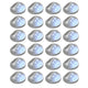 Vidaxl Solarwandlampen LED 24 ST RUND ROCK SILBER
