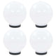 Vidaxl LED -Lampenlampen 4 Stcs rund 20 cm PMMA