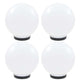 Vidaxl LED -Lampenlampen 4 Stcs rund 25 cm PMMA