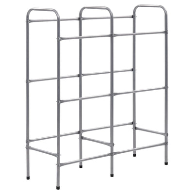 VIDAXL -Speicher für 6 Kisten 96x33x116 cm Stahl silberfarben