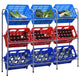 VIDAXL -Speicher für 9 Kisten 145x33x116 Stahl Silberfarbe