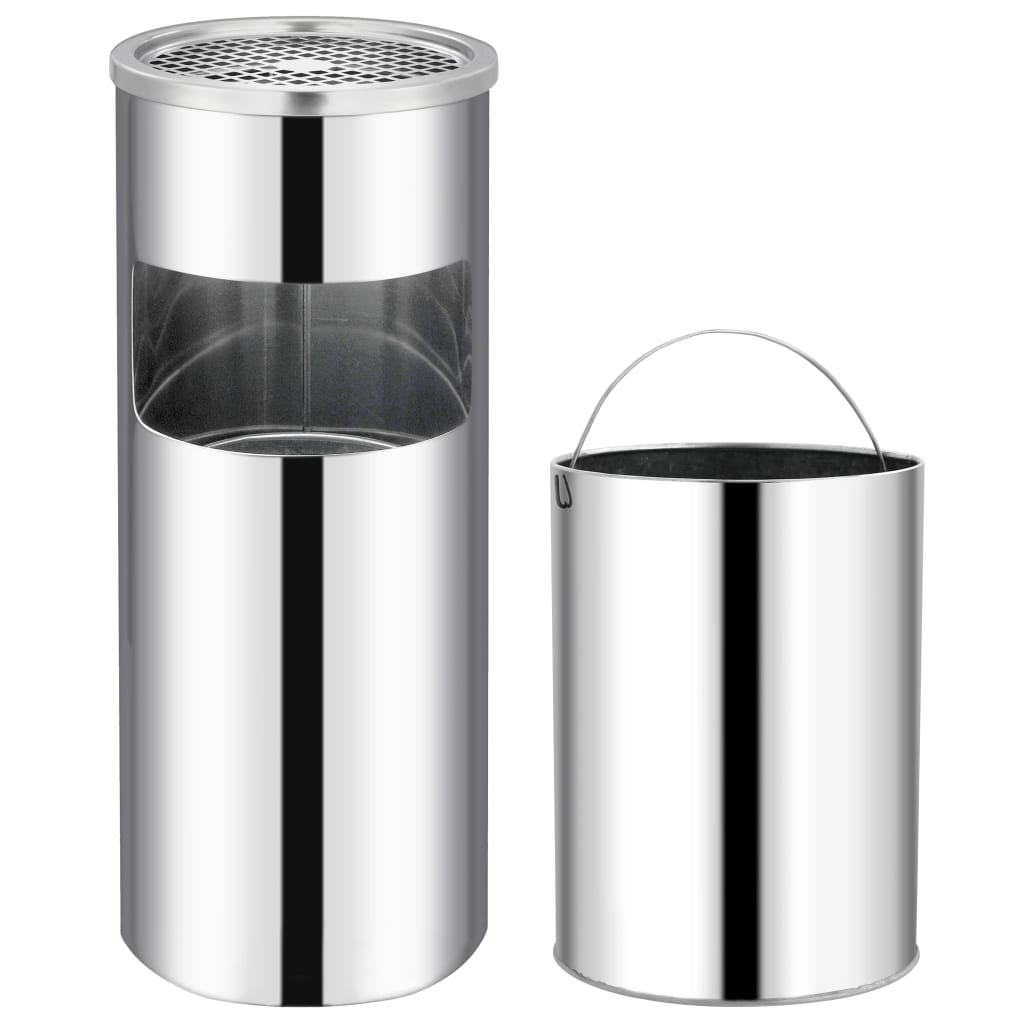 Vidaxl Aschenbecher Trash Hotel 30 l Edelstahl