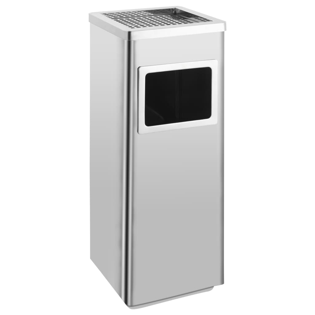 Vidaxl Aschenbecher Trash Hotel 36 L Edelstahl