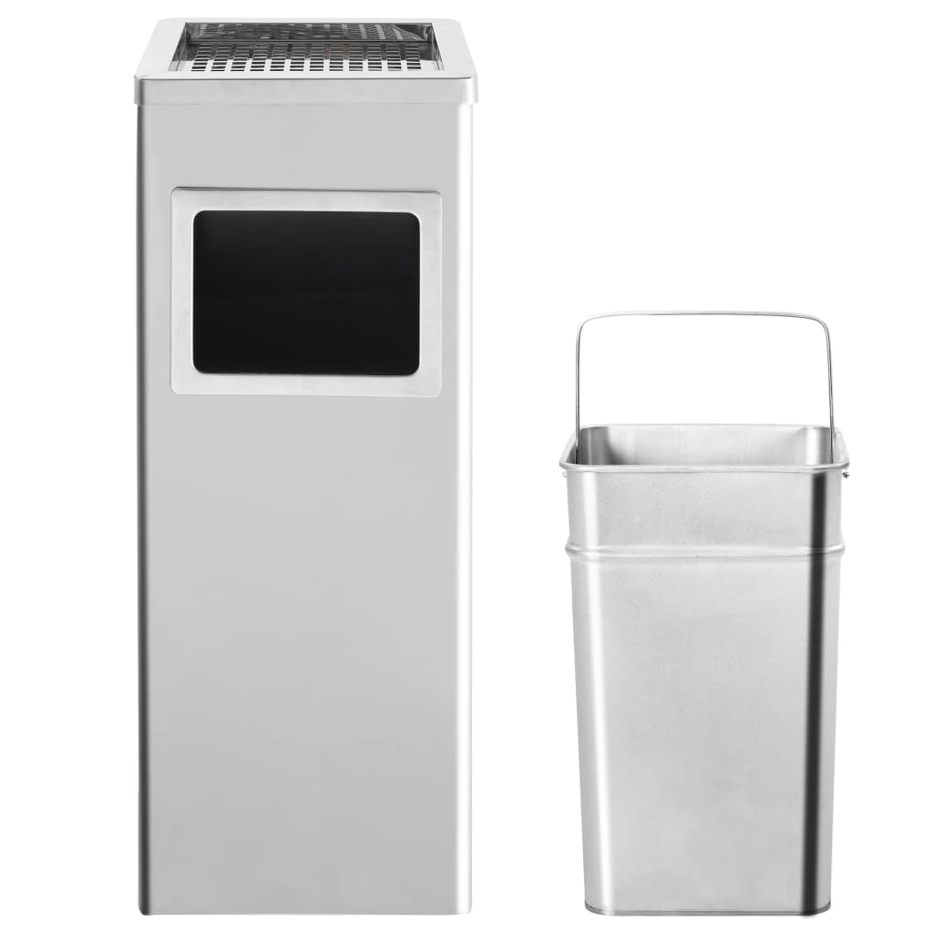 Vidaxl Aschenbecher Trash Hotel 36 L Edelstahl