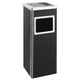 Vidaxl Aschenbecher Trash Hotel 36 l Stahl schwarz