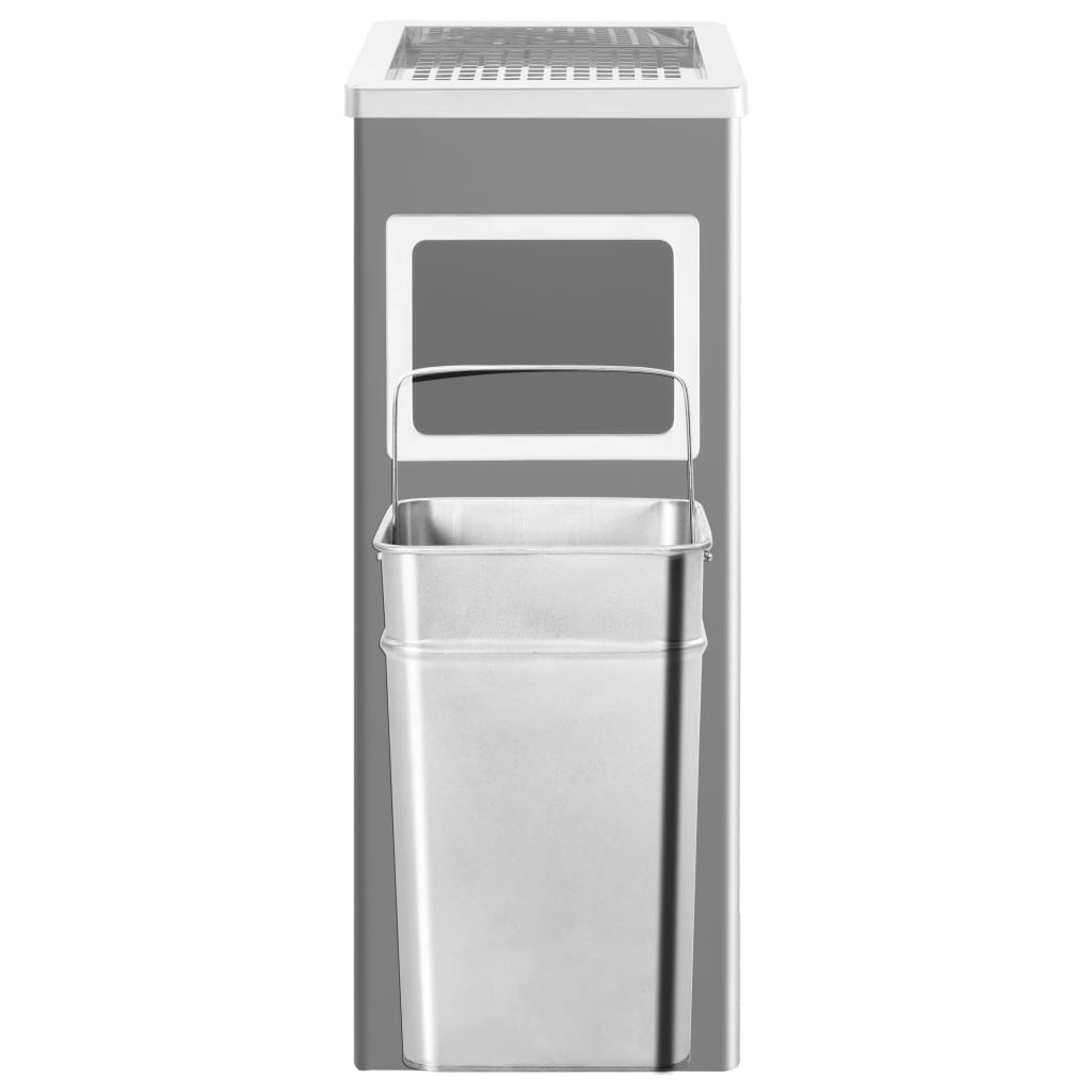 Vidaxl Aschenbecher Trash Hotel 36 l Stahl schwarz
