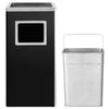 Vidaxl Aschenbecher Trash Hotel 45 L Stahl schwarz