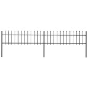 Vidaxl Gartenzaun mit Spears Top 3.4x0,6 M Stahl schwarz - afbeelding 1