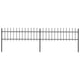 Vidaxl Gartenzaun mit Spears Top 3.4x0,6 M Stahl schwarz