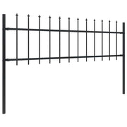 Vidaxl Gartenzaun mit Spears Top 3.4x0,6 M Stahl schwarz - afbeelding 2