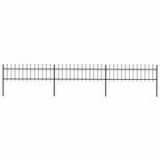 Vidaxl Gartenzaun mit Spears Top 5.1x0,6 M Stahl schwarz - afbeelding 1
