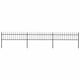 Vidaxl Gartenzaun mit Spears Top 5.1x0,6 M Stahl schwarz