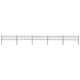 Vidaxl Gartenzaun mit Spears Top 8,5 x 0,6 M Stahl Schwarz
