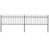 Vidaxl Gartenzaun mit Spears Top 3.4x0,8 m Stahlschwarz