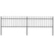 Vidaxl Gartenzaun mit Spears Top 3.4x0,8 m Stahlschwarz