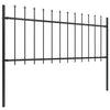 Vidaxl Gartenzaun mit Spears Top 3.4x0,8 m Stahlschwarz