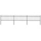 Vidaxl Gartenzaun mit Spears Top 5.1x0,8 m Stahlschwarz