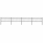 Vidaxl Gartenzaun mit Spears Top 6,8x0,8 m Stahl schwarz - afbeelding 1