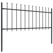 Vidaxl Gartenzaun mit Spears Top 6,8x0,8 m Stahl schwarz - afbeelding 2