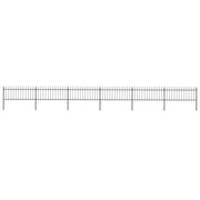 Vidaxl Gartenzaun mit Spears Top 10.2x0,8 m Stahl schwarz - afbeelding 1
