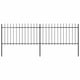 Vidaxl Gartenzaun mit Spears Top 3,4x1 m Stahl schwarz