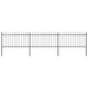 Vidaxl Gartenzaun mit Spears Top 5.1x1 m Stahl schwarz
