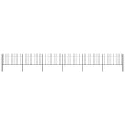 Vidaxl Gartenzaun mit Spears Top 10.2x1 m Stahl schwarz - afbeelding 1