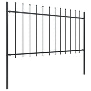 Vidaxl Gartenzaun mit Spears Top 10.2x1 m Stahl schwarz - afbeelding 2