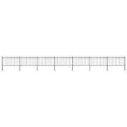 Vidaxl Gartenzaun mit Spears Top 11,9x1 m Stahl schwarz - afbeelding 1