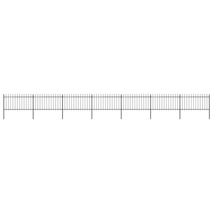 Vidaxl Gartenzaun mit Spears Top 11,9x1 m Stahl schwarz