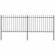 Vidaxl Gartenzaun mit Spears Top 3,4x1,2 m Stahl schwarz