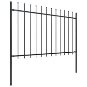 Vidaxl Gartenzaun mit Spears Top 3,4x1,2 m Stahl schwarz - afbeelding 2