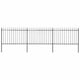 Vidaxl Gartenzaun mit Spears Top 5.1 x 1,2 m Stahl schwarz