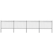 Vidaxl Gartenzaun mit Spears Top 6,8x1,2 m Stahl schwarz - afbeelding 1
