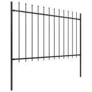 Vidaxl Gartenzaun mit Spears Top 6,8x1,2 m Stahl schwarz - afbeelding 2