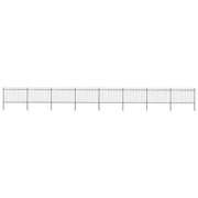 Vidaxl Gartenzaun mit Spears Top 13,6x1,2 m Stahl schwarz - afbeelding 1