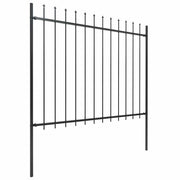 Vidaxl Gartenzaun mit Spears Top 5.1 x 1,5 m Stahlschwarz - afbeelding 2