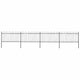 Vidaxl Gartenzaun mit runden Top 6,8x1 m Stahlschwarz