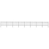Vidaxl Gartenzaun mit runden Top 13,6x1,2 m Stahlschwarz - afbeelding 1