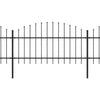 Vidaxl Gartenzaun mit Speerentop (1-1.25) x8,5 m Stahlschwarz