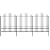 Vidaxl Gartenzaun mit Speerentop (1,75-2) x5,1 M Stahl schwarz