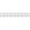 Vidaxl Gartenzaun mit Speerentop (1,75-2) x13,6 m Stahlschwarz
