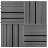 VIDAXL 22 ST Terrassenfliesen 30 x 30 cm 2 m² HKC Grau - afbeelding 1
