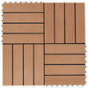 VIDAXL 22 ST Terrassenfliesen 30 x 30 cm 2 m² HKC Teakfarbe