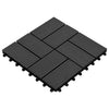 VIDAXL 22 ST Terrassenfliesen 30 x 30 cm 2 m² HKC Schwarz